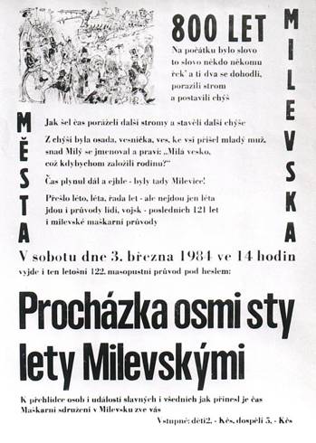 1984 Procházka osmisty léty Milevskými